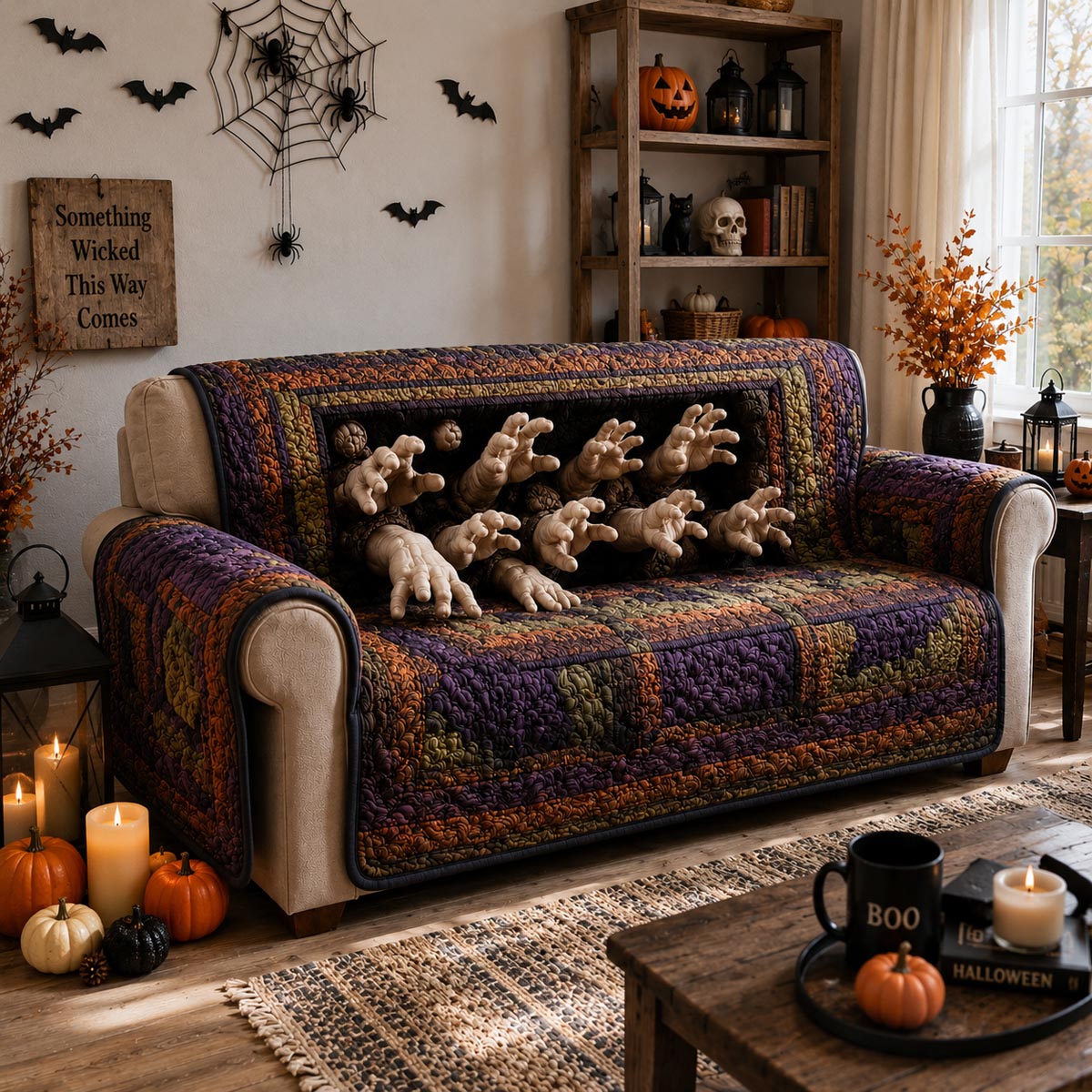 Nightmare Hands Quilted Sofa Cover NCU0DV9867