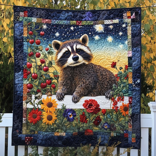 Nighttime Raccoon Quilted Blanket NCU0PT624