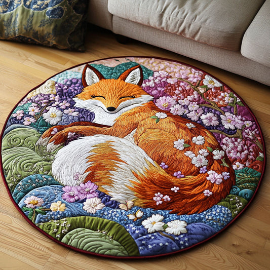 Nine Tail Flame Quilted Round Mat NCU0NT6829