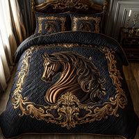 Noble Horse 3-Piece Quilted Bedding Set NCU0DV6394