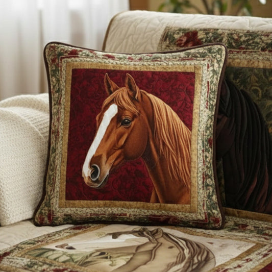 Noble Stallion Quilted Pillow Case NCU0NT11561