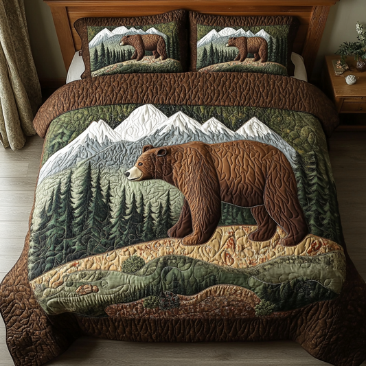 Noble Bear 3-Piece Quilted Bedding Set NCU0DK9632