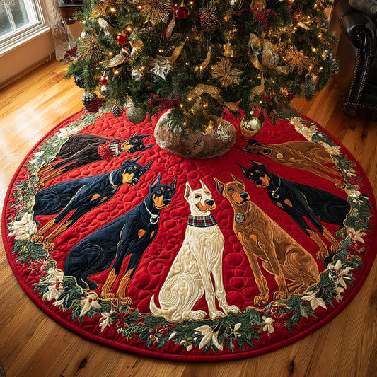 Noble Christmas Spirit Christmas Quilted Tree Skirt NCU0DV8284