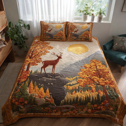Noble Deer 3-Piece Quilted Bedding Set NCU0DK8662