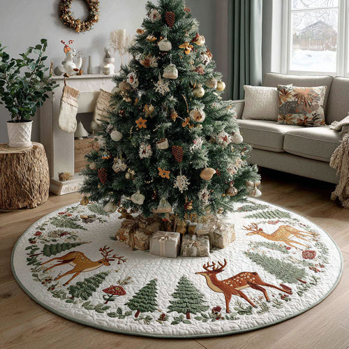 Noble Forest Christmas Quilted Tree Skirt NCU0PT10736