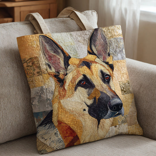 Noble German Shepherd Quilted Tote Bag NCU0HH893