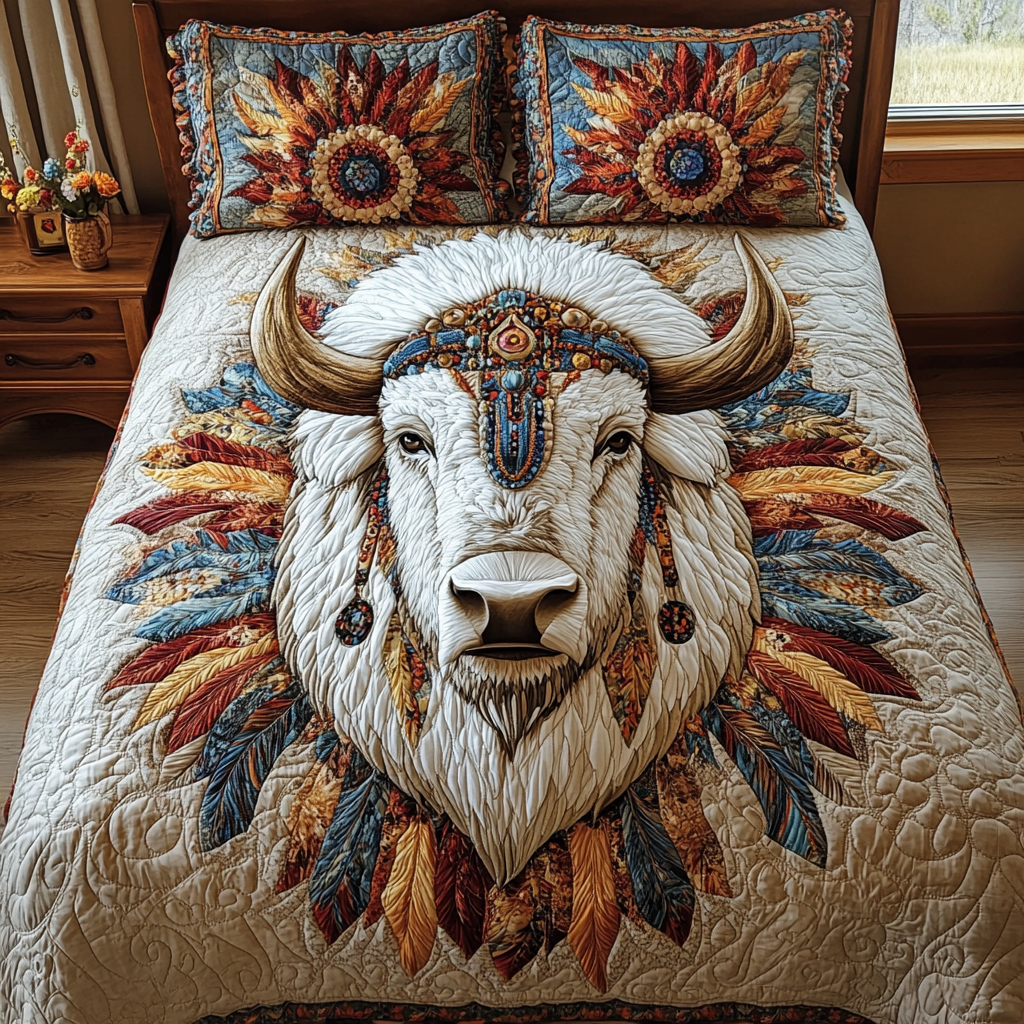 Noble Herd 3-Piece Quilted Bedding Set NCU0DV2422