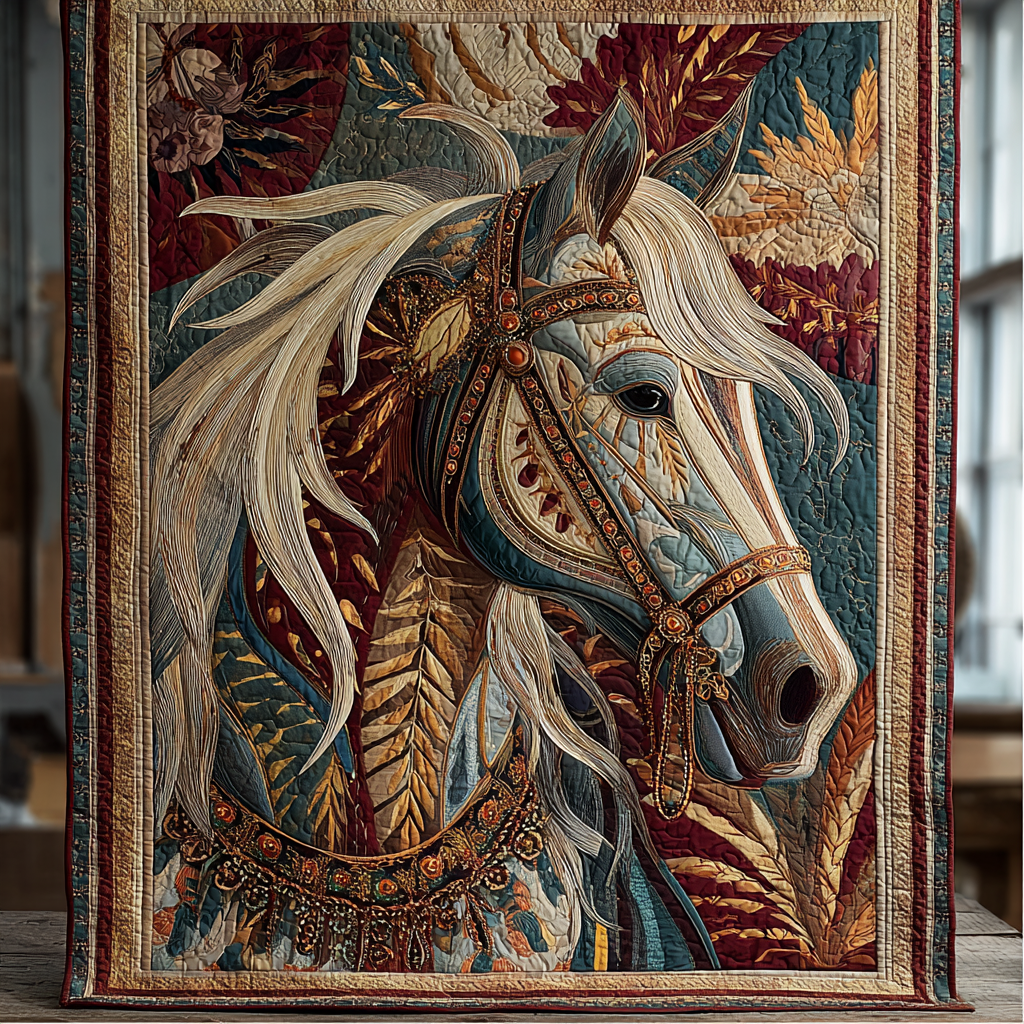 Noble Horse Quilted Blanket NCU0DK8397