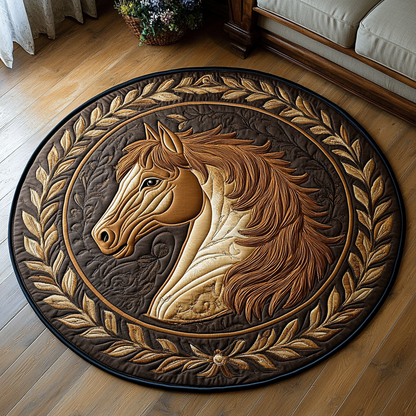 Noble Horse Quilted Round Mat NCU0DK9593