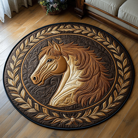 Noble Horse Quilted Round Mat NCU0DK9593