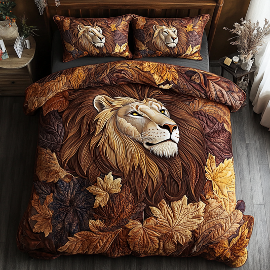 Noble Lion 3-Piece Quilted Bedding Set NCU0DK9569