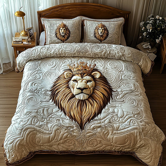 Noble Lion 3-Piece Quilted Bedding Set NCU0DV6272