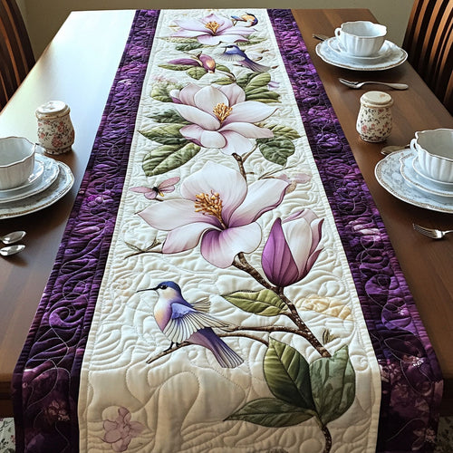 Noble Magnolia Quilted Table Runner NCU0PT3659