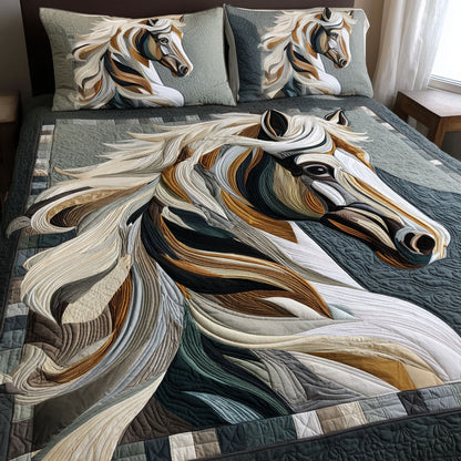 Noble Mane 3-Piece Quilted Bedding Set NCU0NT12072