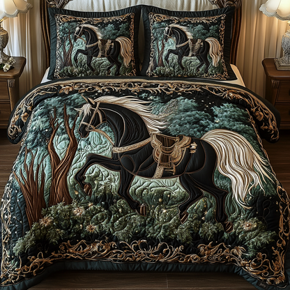 Noble Nights 3-Piece Quilted Bedding Set NCU0VH0368