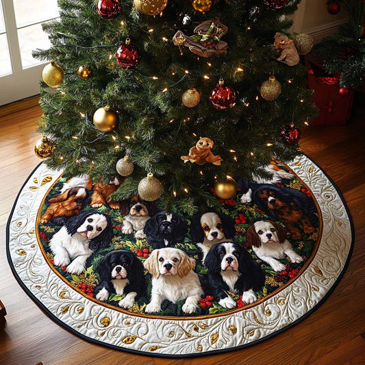 Noble Noel Quilted Christmas Tree Skirt NCU0DV7996