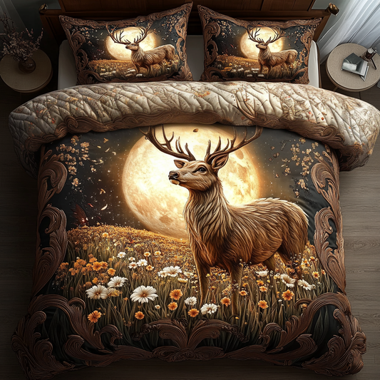 Noble Stag 3-Piece Quilted Bedding Set NCU0DV3156