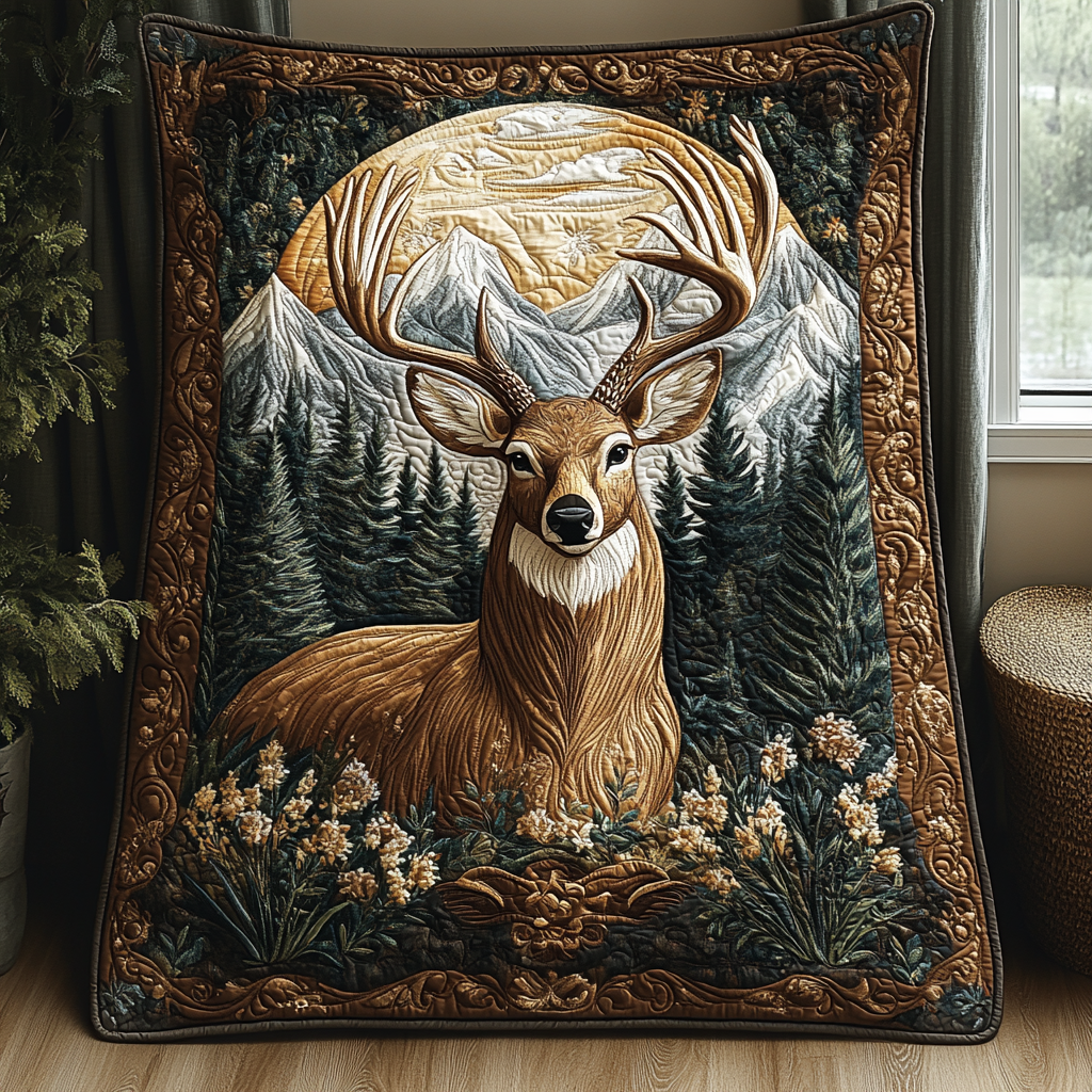 Noble Stag Quilted Blanket NCU0DV3160 – Vantique