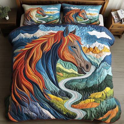 Noble Steed 3-Piece Quilted Bedding Set NCU0DK7150