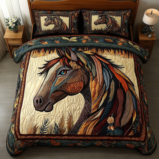 Noble Steed 3-Piece Quilted Bedding Set NCU0DK7299