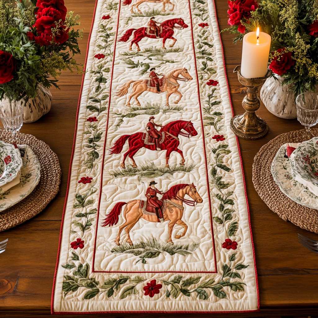 Noble Steed Quilted Table Runner NCU0VH3456