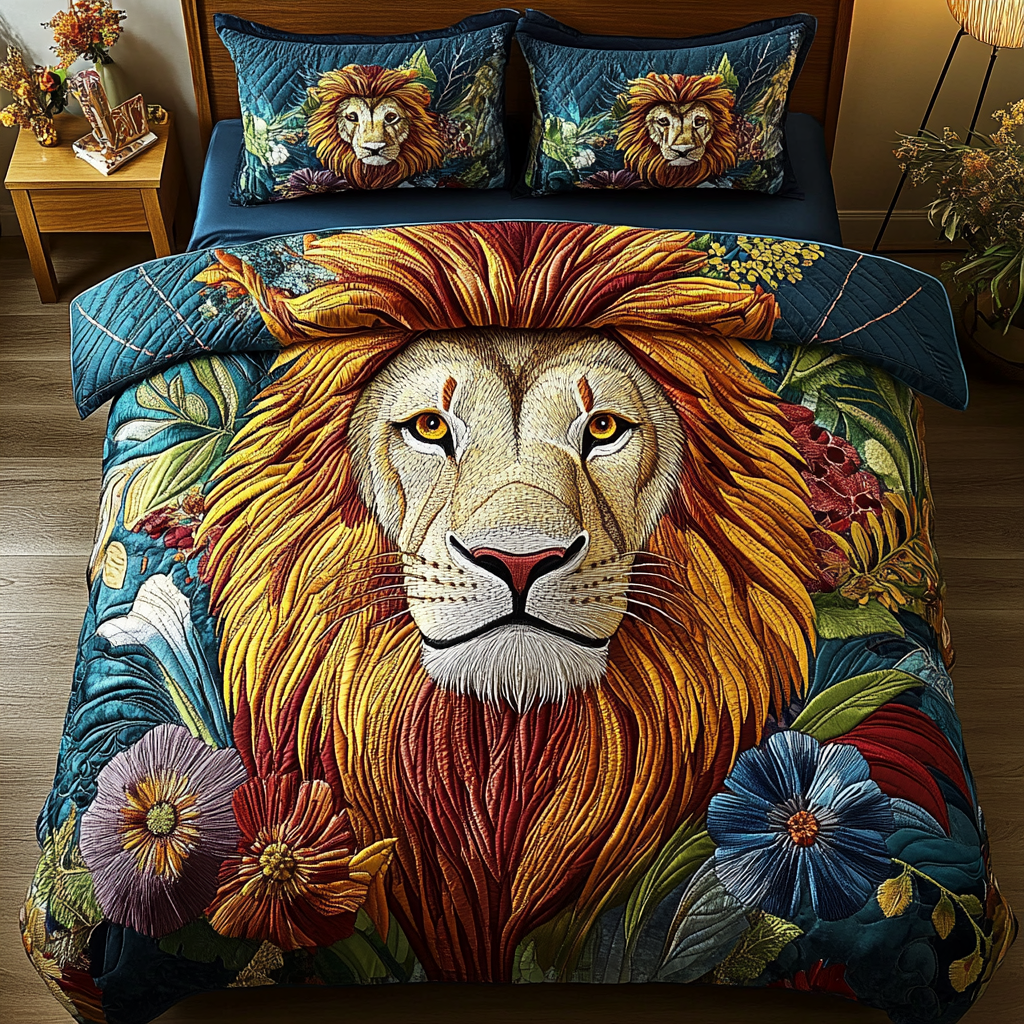 Noble Strength 3-Piece Quilted Bedding Set NCU0VH2337