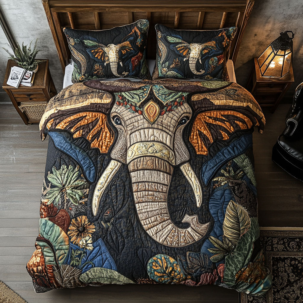 Noble Tusks 3-Piece Quilted Bedding Set NCU0PT8906