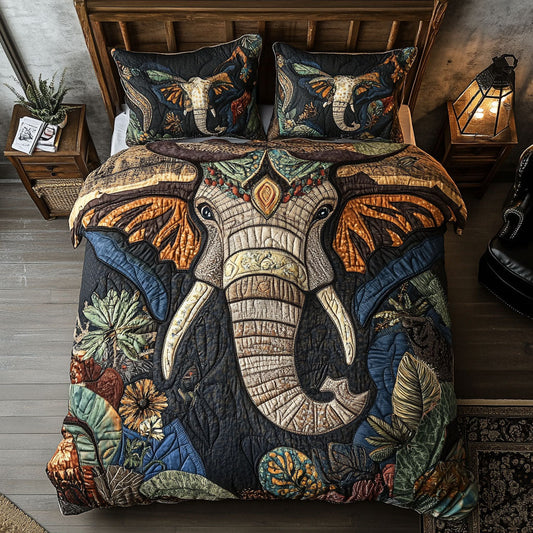 Noble Tusks 3-Piece Quilted Bedding Set NCU0PT8906