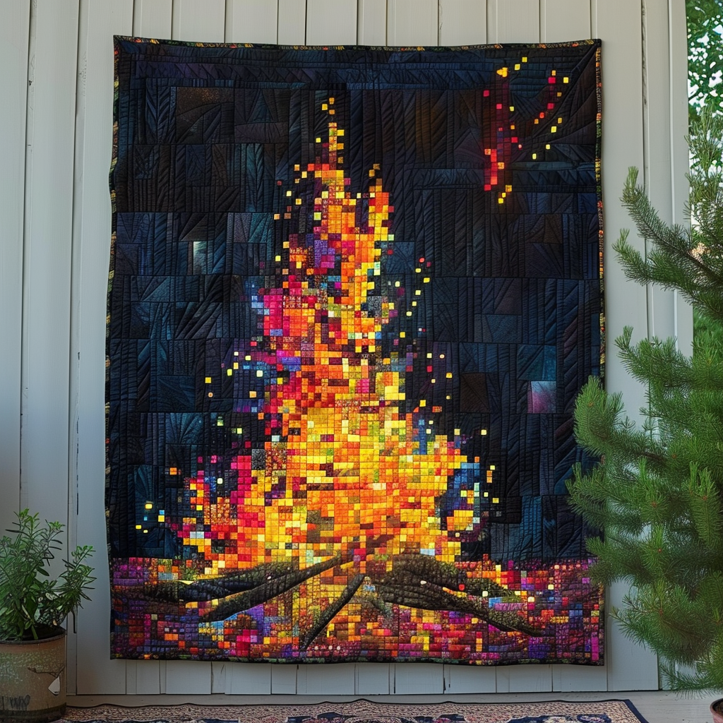 Nocturnal Fire Quilted Blanket NCU0PT057