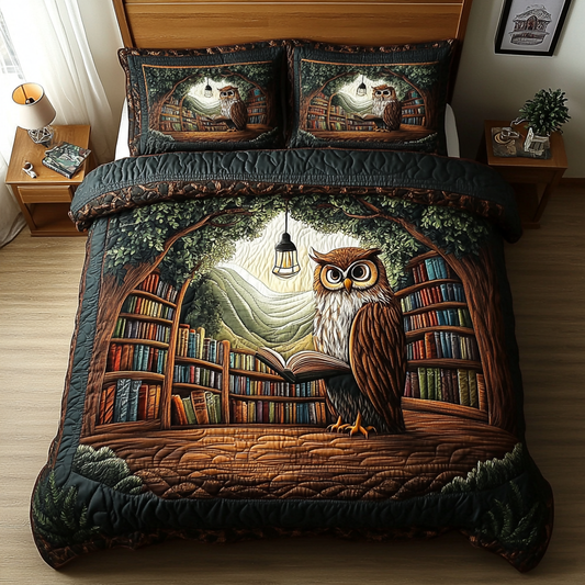 Nocturnal Glance 3-Piece Quilted Bedding Set NCU0DK7320