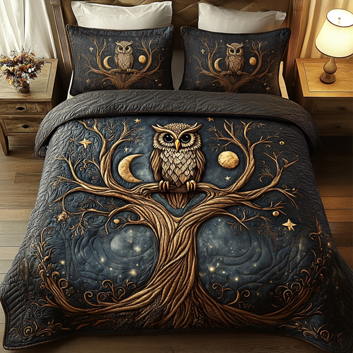 Nocturnal Grace 3-Piece Quilted Bedding Set NCU0VH1461