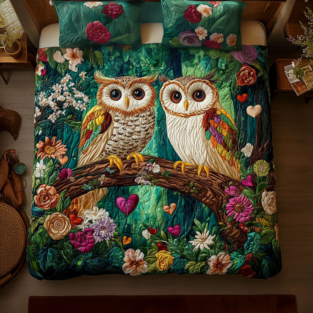 Nocturnal Romance 3-Piece Quilted Bedding Set NCU0PT2978