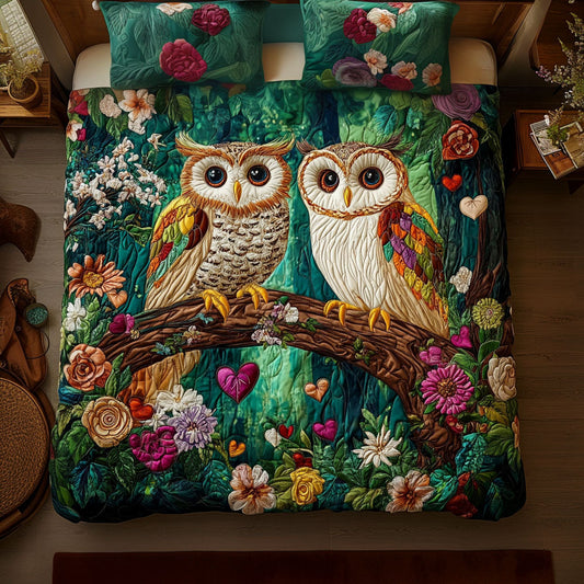 Nocturnal Romance 3-Piece Quilted Bedding Set NCU0PT2978