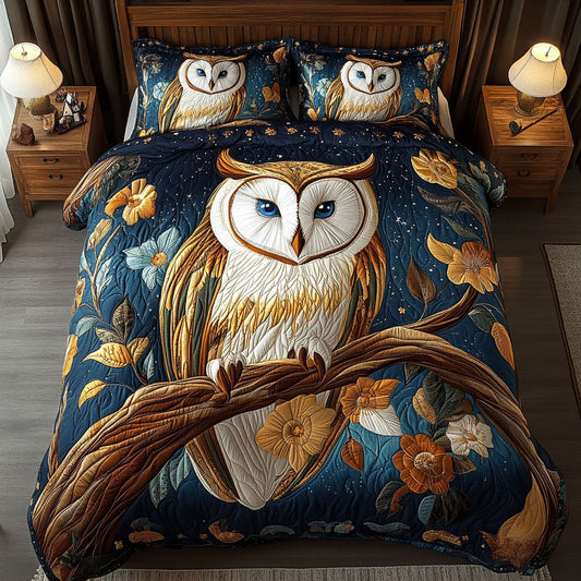 Nocturnal Wings 3-Piece Quilted Bedding Set NCU0DK4771