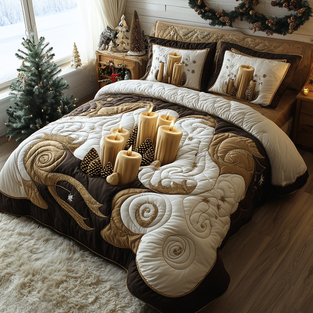 Noel Glow 3-Piece Quilted Bedding Set NCU0DV7924