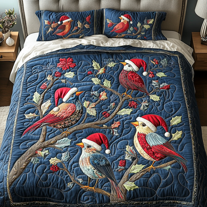 Noel Nests 3-Piece Quilted Bedding Set NCU0VH1122