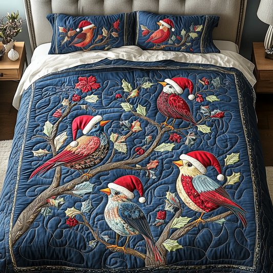 Noel Nests 3-Piece Quilted Bedding Set NCU0VH1122