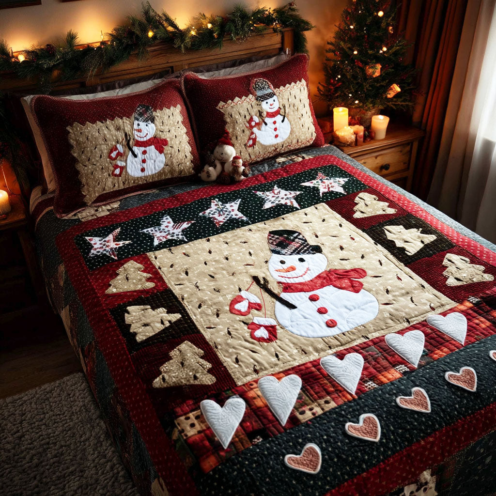 Noel Patchwork 3-Piece Quilted Bedding Set NCU0TV267