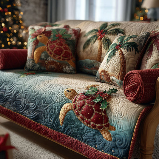 Noel Sea Turtle Quilted Sofa Cover NCU0PT10705