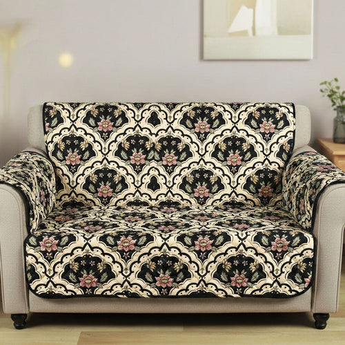 Noir Vintage Quilted Sofa Cover NCU0TV1524