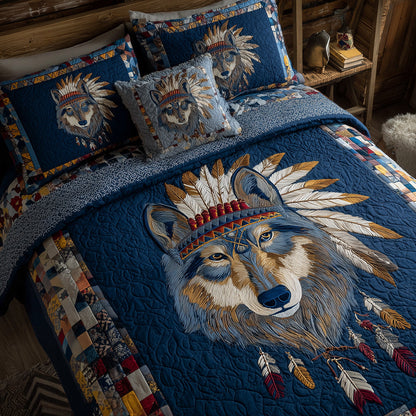 Nomad Soul Wolf 3-Piece Quilted Bedding Set NCU0TH3623