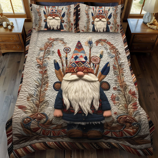 Nomadic Gnome 3-Piece Quilted Bedding Set NCU0PT3183