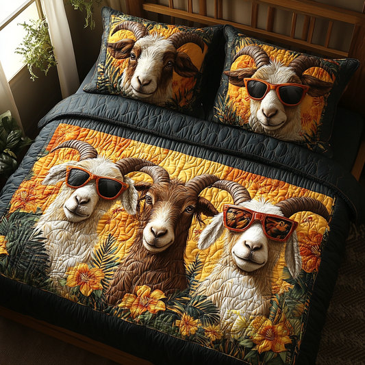 Nomadic Horns 3-Piece Quilted Bedding Set NCU0DV3588
