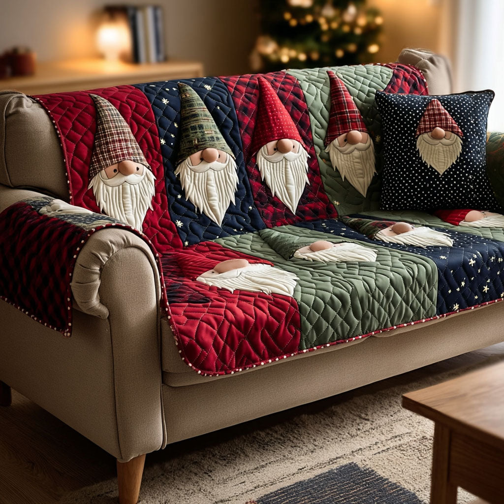 Nordic Gnomes Quilted Sofa Cover NCU0TV435