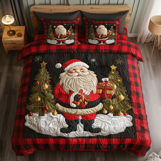 Nordic Santa 3-Piece Quilted Bedding Set NCU0TV713