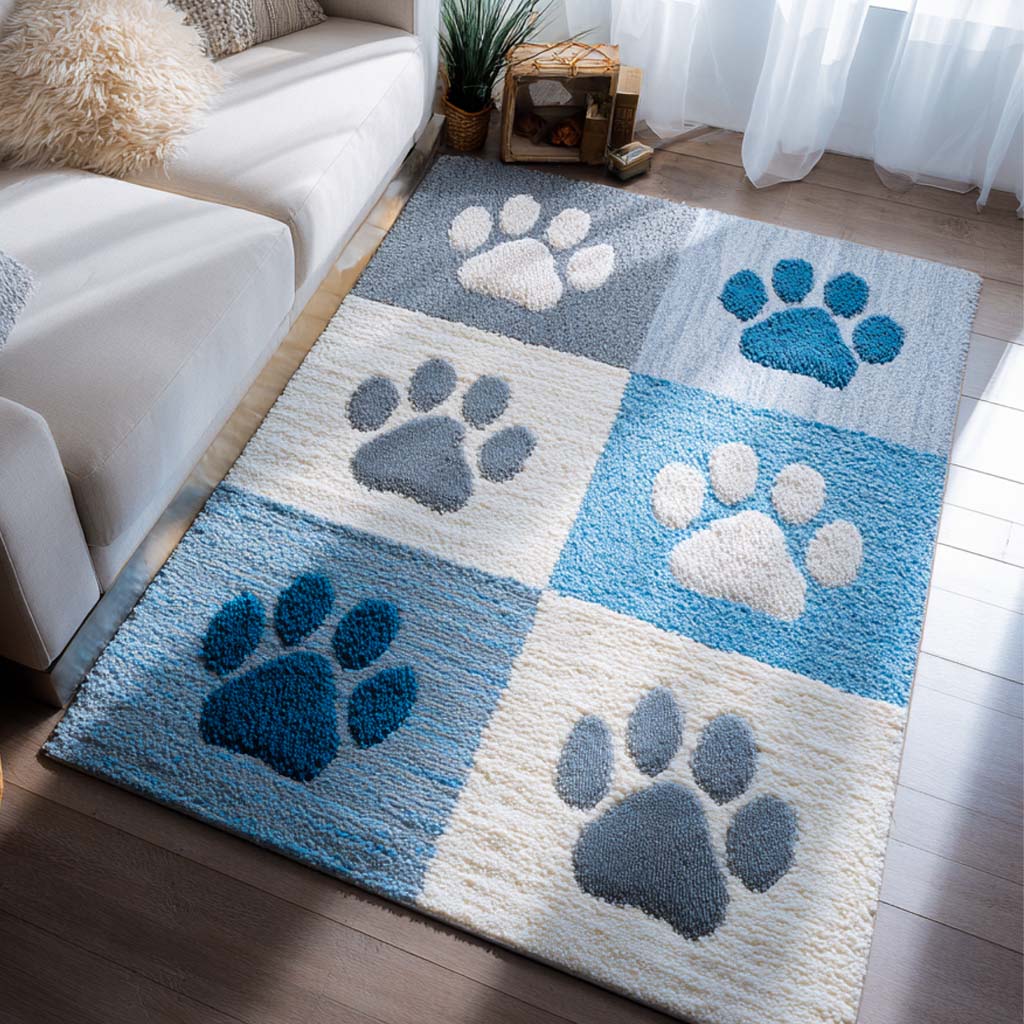 Nordic Winter Paw Area Rug NCU0XD2202
