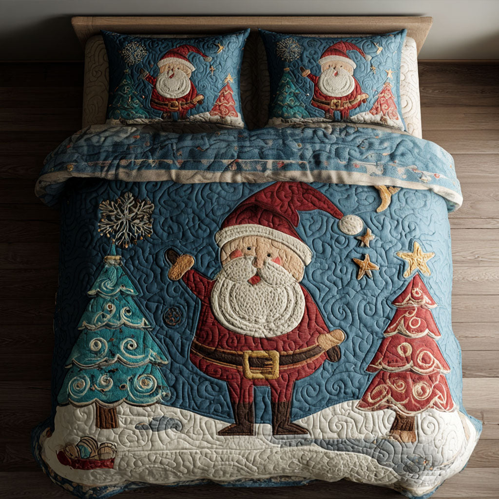 North Pole Cheer 3-Piece Quilted Bedding Set NCU0PT9829