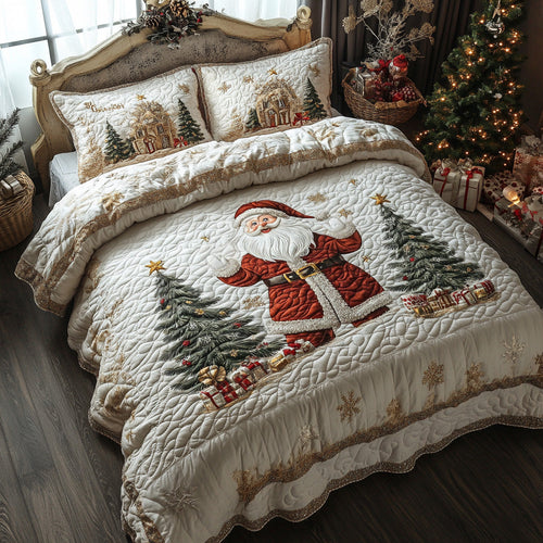 North Pole Dreams 3-Piece Quilted Bedding Set NCU0DV7929