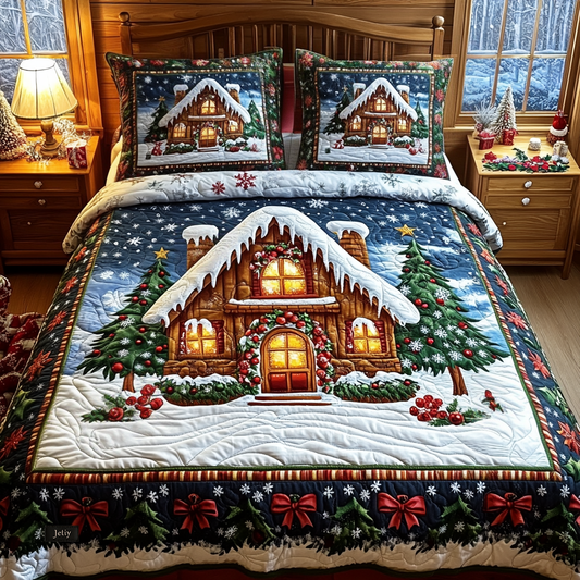North Pole Nights 3-Piece Quilted Bedding Set NCU0DV1741