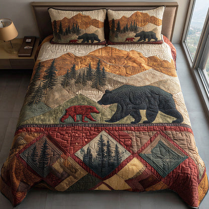 Northern Bear 3-Piece Quilted Bedding Set NCU0TD1928